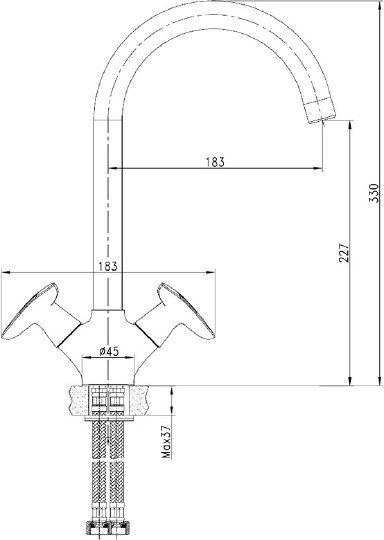 Смеситель кухонный Iddis Copter COPSBJ0i05