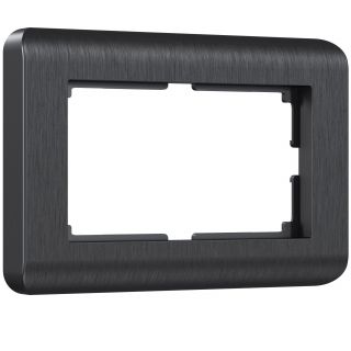 Рамка для двойной розетки (графит) Werkel W0082104