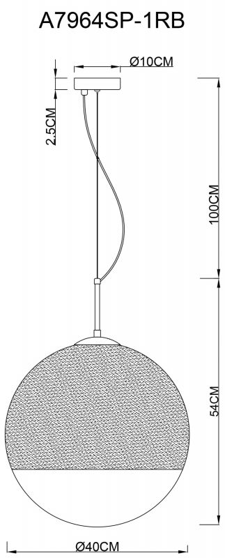 Подвесной светильник Arte Lamp JUPITER copper A7964SP-1RB