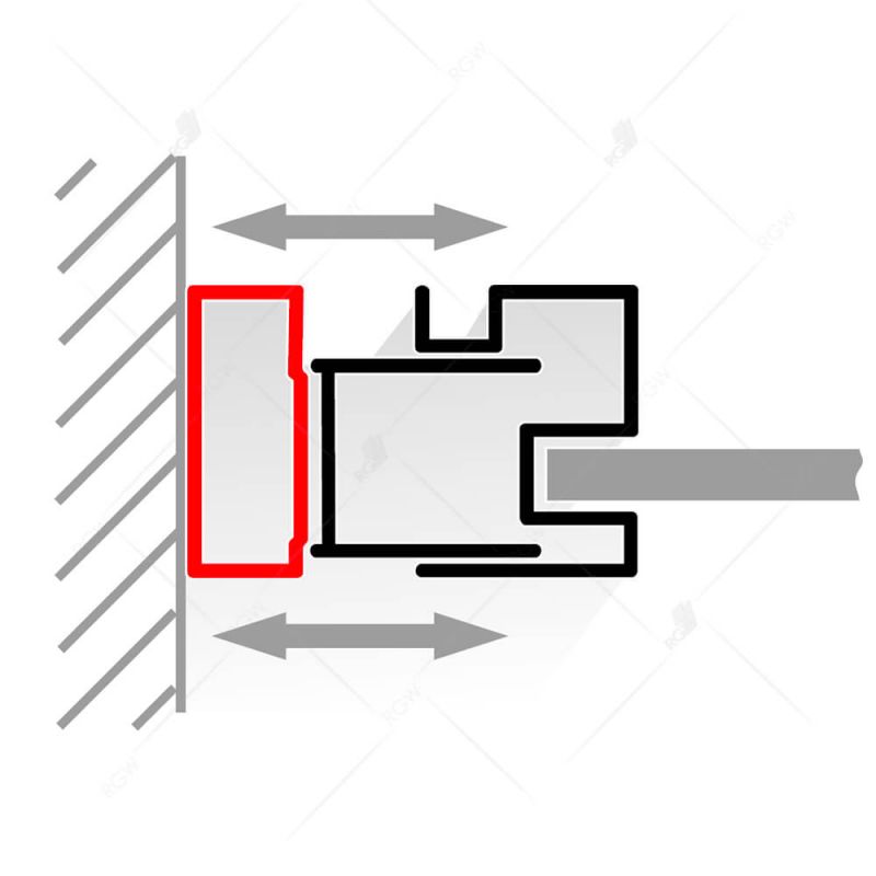 Добавочный профиль RGW A-06B 32270600-04 195 см., черный матовый