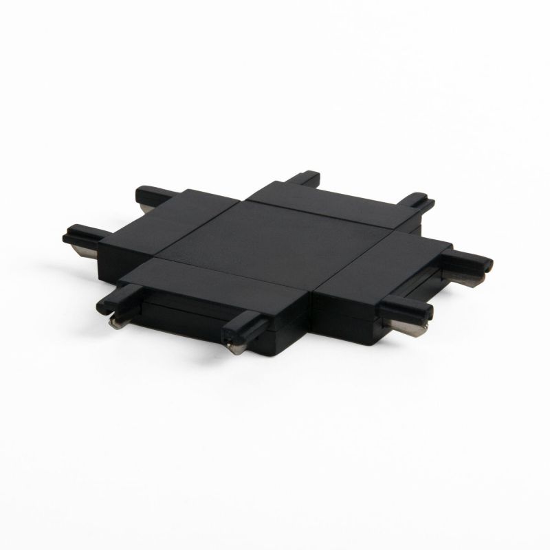 Четырёхсторонний соединитель Elektrostandard Flat Magnetic для накладного шинопровода (чёрный) 85003/00