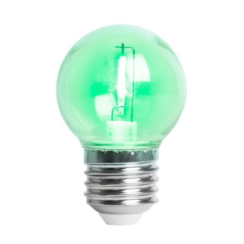 Лампа светодиодная Feron LB-383 48935 Шарик прозрачный E27 2W зеленый