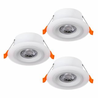 Комплект встраиваемых светильников Eglo CALONGE, 3X4,8W (LED), 3000K, 1860lm, ?100, пластик, белый