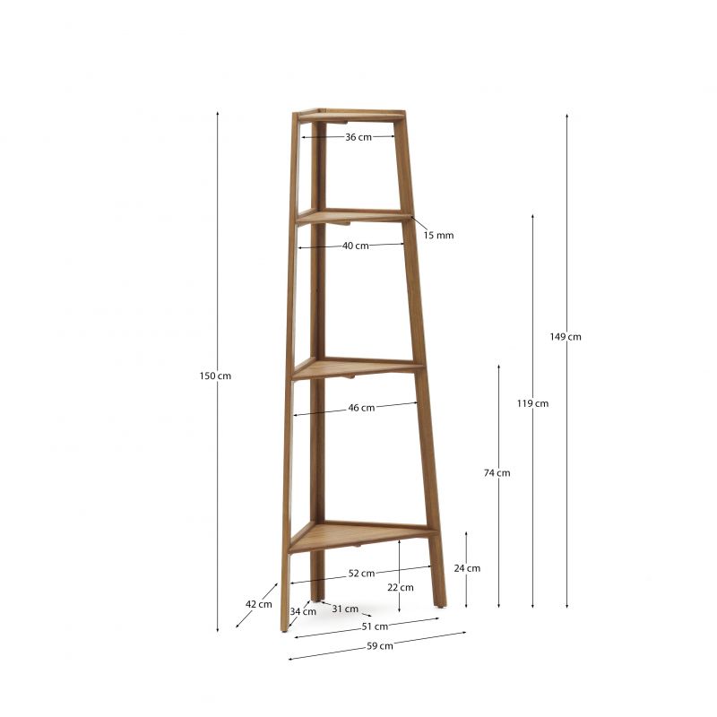 Уличный стеллаж из массива акации 42 x 150 см Victora  La Forma (ex Julia Grup) BD-2607638