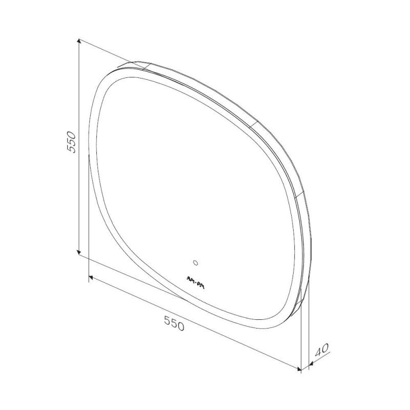 Зеркало AM.PM M8FMOX0551WGS 55x55 см с подсветкой