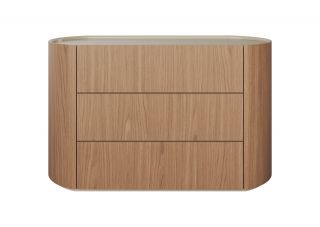 Комод Ellipsefurniture Lagom 3 ящика ширина 120 см (натуральный дуб, кремовый) LG010312510101