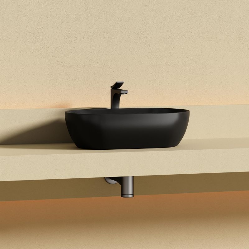 Раковина-чаша Ceramica Nova TWIST CN12001MB 50см., черная матовая фото 4