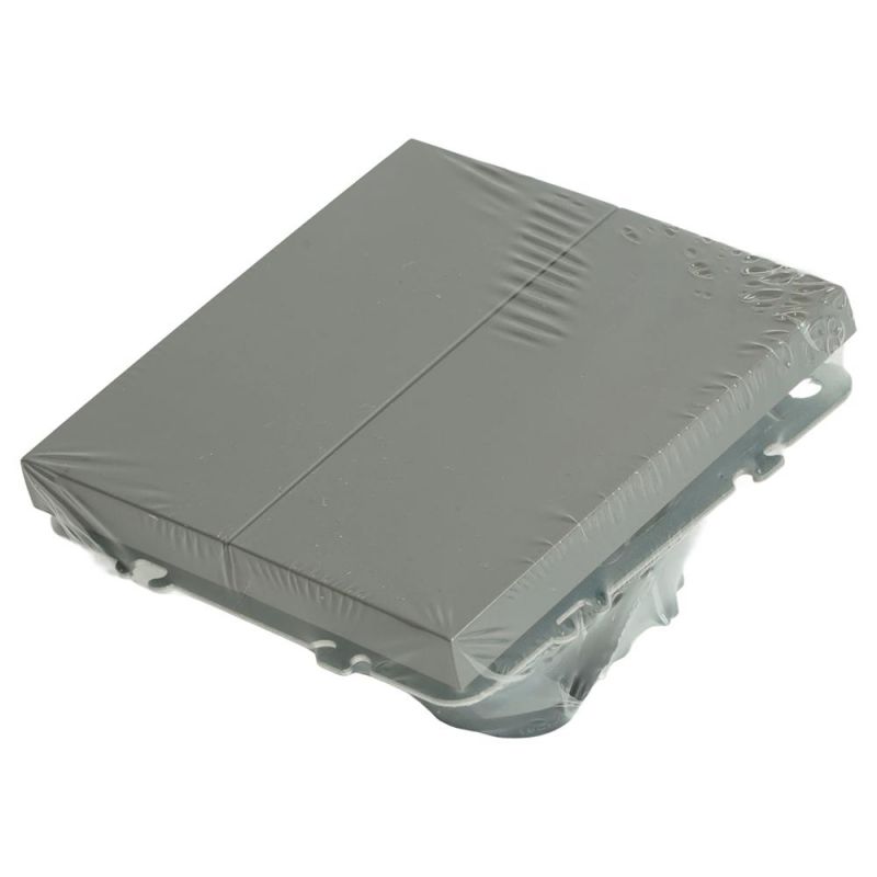 Переключатель двухклавишный Stekker Эмили (механизм) 250В, 10А, RSW10-5107-10, платиново-серый, soft touch  49947 фото 5