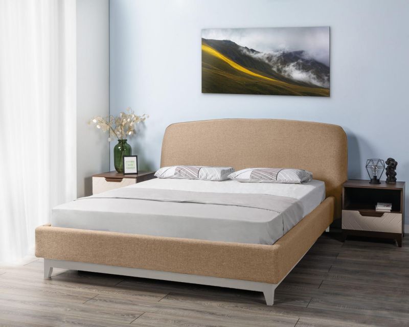 Кровать с ортопедическим основанием R-Home Сканди Лайт бежевая 1.6м BD-3125697 фото 4
