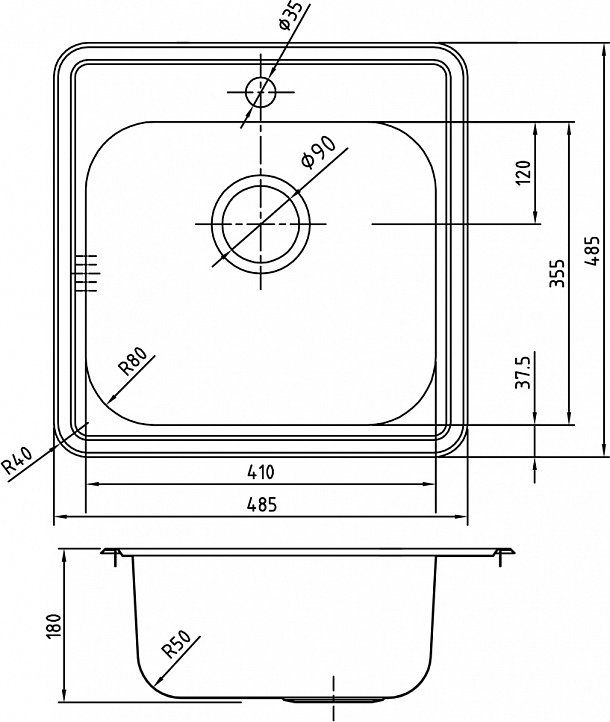 Мойка кухонная Iddis Strit STR48P0i77 фото 2