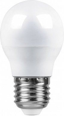 Лампа светодиодная Feron 7W 230V E27 4000K G45, LB-95 25482