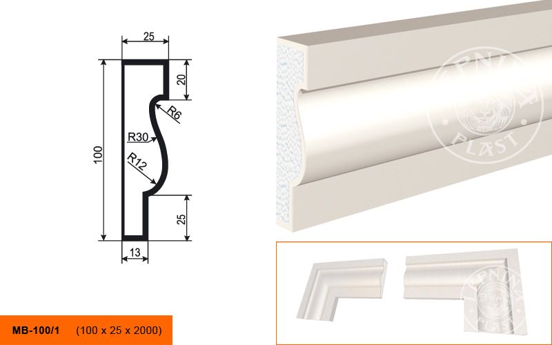 Молдинг Lepninaplast МВ-100/1