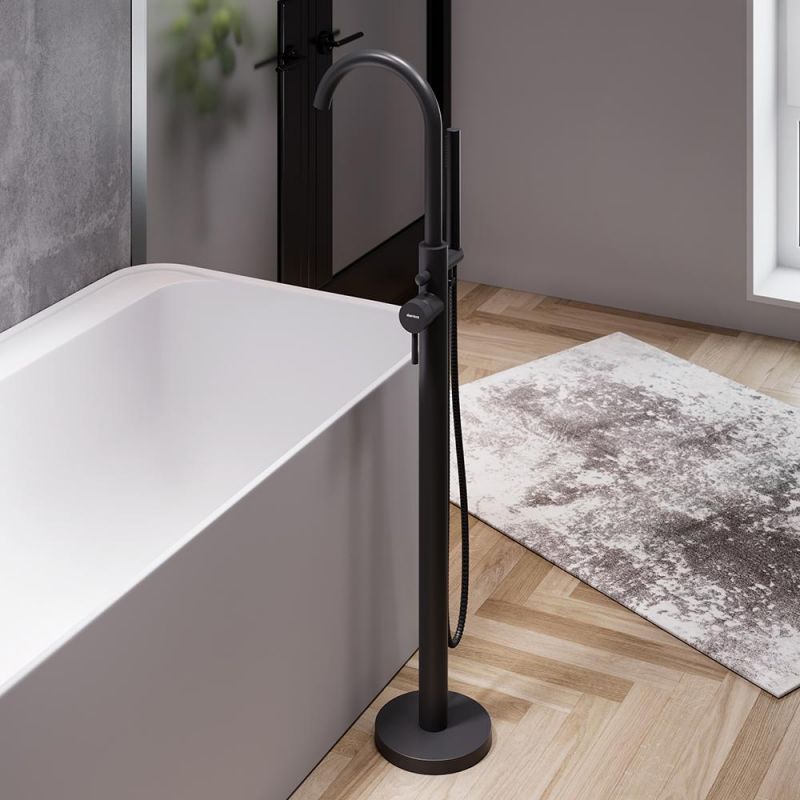 Смеситель для ванны и душа Damixa Scandinavian Pure 365000300 черный матовый фото 2