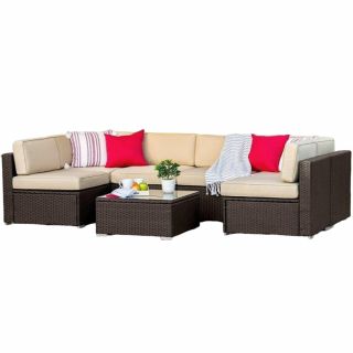Комплект плетеной мебели Afina BD-2997742 (подушка бежевая)