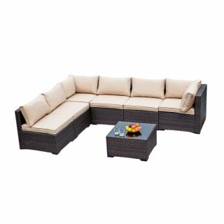 Комплект плетеной мебели Afina BD-2997742 (подушка бежевая)