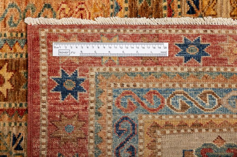 Пакистанский ковер из шерсти Carpet «KAZAK ROYAL» 23535-RED-BGE 408 x 497 см