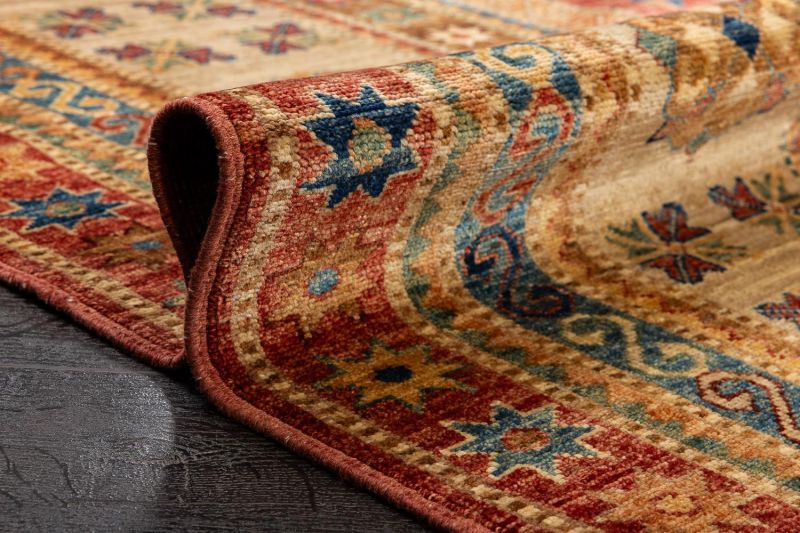 Пакистанский ковер из шерсти Carpet «KAZAK ROYAL» 23535-RED-BGE 408 x 497 см