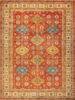 Пакистанский ковер из шерсти Carpet «KAZAK ROYAL» 23535-RED-BGE 408 x 497 см