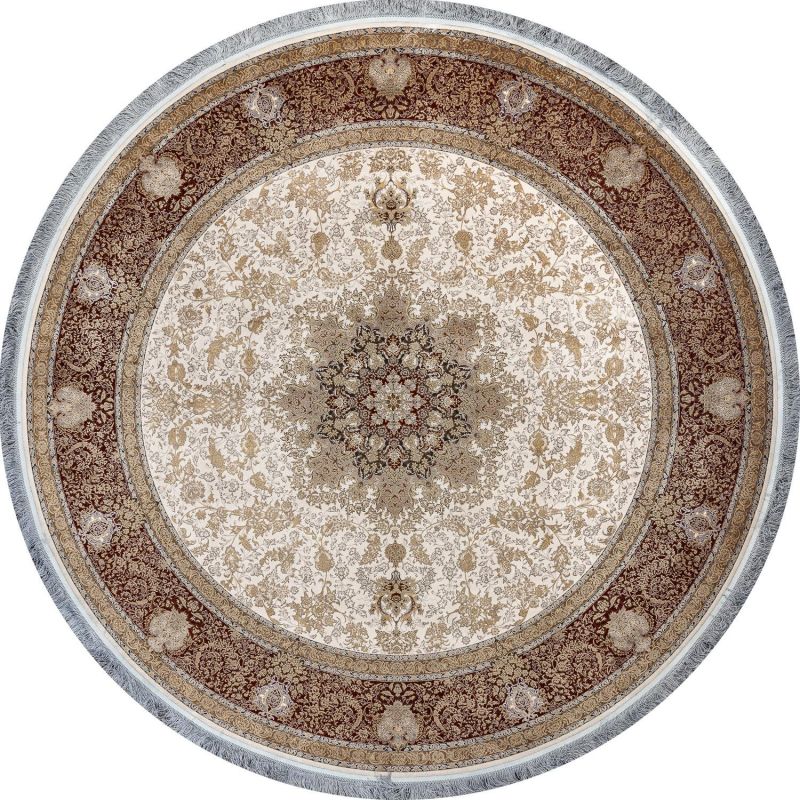 Иранский ковер из шёлка, бамбукового шёлка и акрила Carpet «NARSIS» 8310(Round) 200 x 200 см фото 1