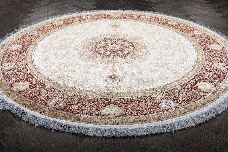 Иранский ковер из шёлка, бамбукового шёлка и акрила Carpet «NARSIS» 8310(Round) 200 x 200 см фото 2