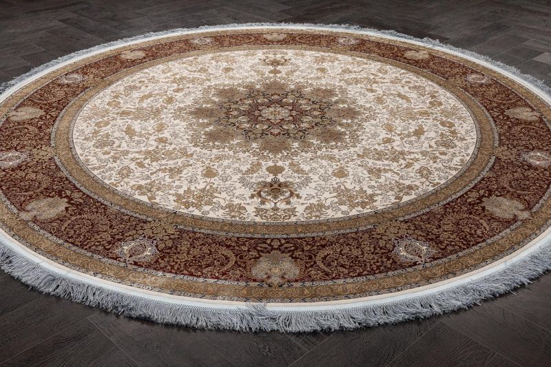 Иранский ковер из шёлка, бамбукового шёлка и акрила Carpet «NARSIS» 8310(Round) 200 x 200 см фото 3