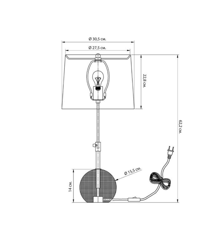 Чёрная лампа с регулировкой по высоте LH Mirror Home Тулон BD-3069723 фото 8