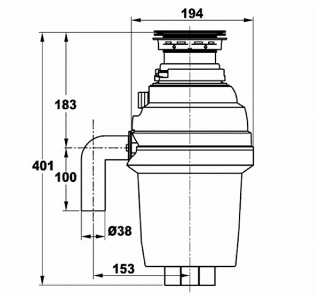 Измельчитель пищевых отходов Zorg ZR-75 D