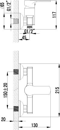 Смеситель для душа Lemark LM1503C