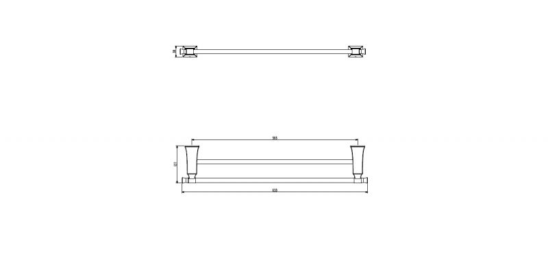 Двойной полотенцедержатель ART&MAX GENOVA AM-M-035-CR
