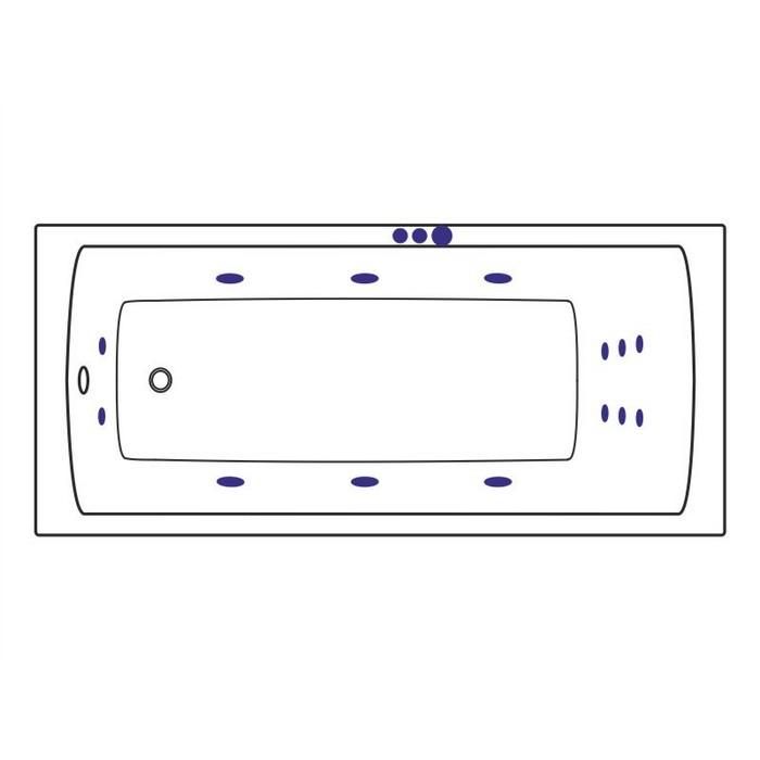 Акриловая ванна Excellent Aquaria WAEX.AQU17.SMART.CR 170x75 с г/м, хром