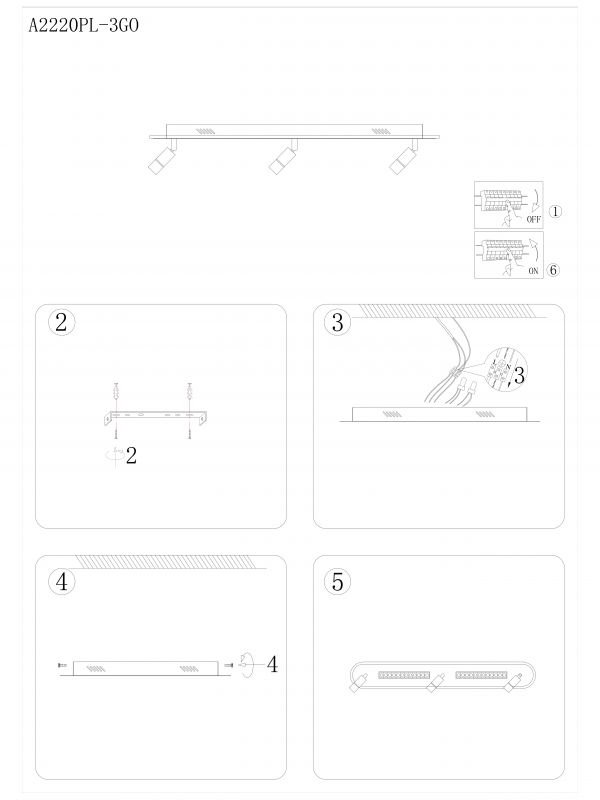 Спот Arte Lamp A2220PL-3GO фото 6