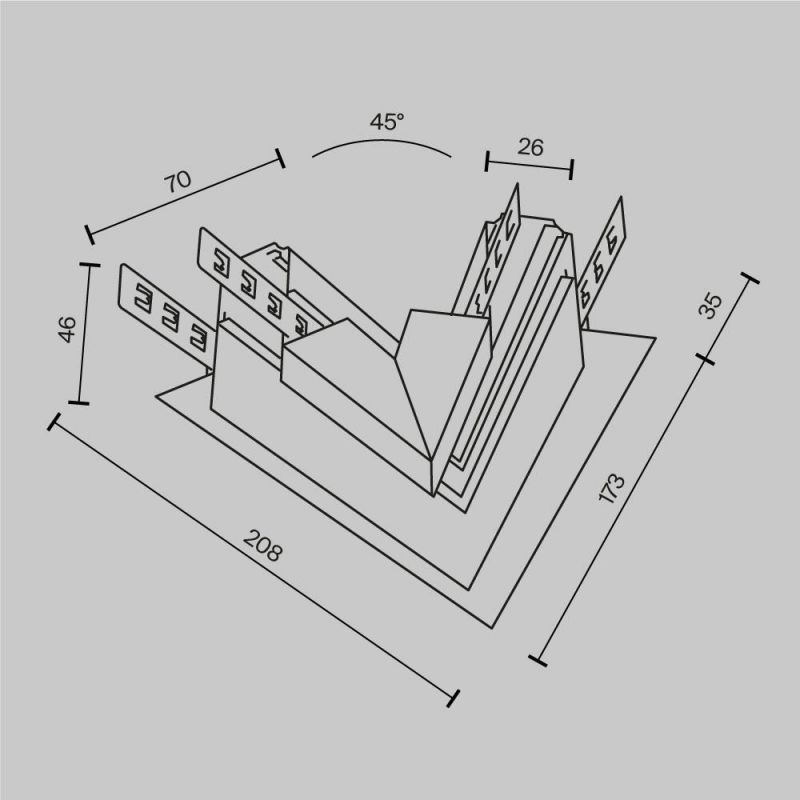 Комплектующие для встраиваемой трековой системы Maytoni Accessories for tracks Exility TRA034CLS-42.12B фото 8