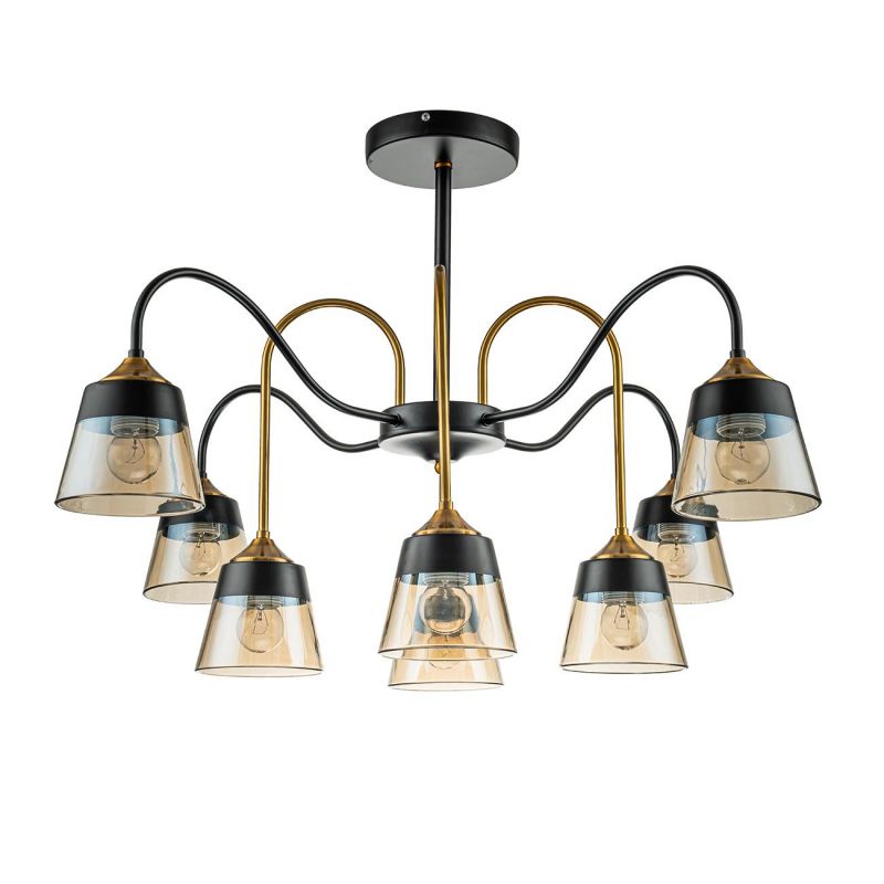 Светильник на штанге Escada 1147/8P E27*40W Black/Brass