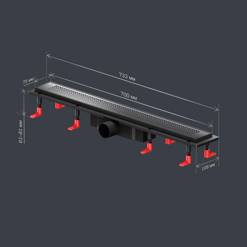 Душевой лоток AM.PM PrimeFlow W02SC-P11-070-01BM черный