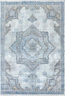 Турецкий ковер из шёлка и эвкалиптового шёлка Carpet «SALVATORE APARTMENT» DJ14A-BLUN-GRE 200 x 290 см