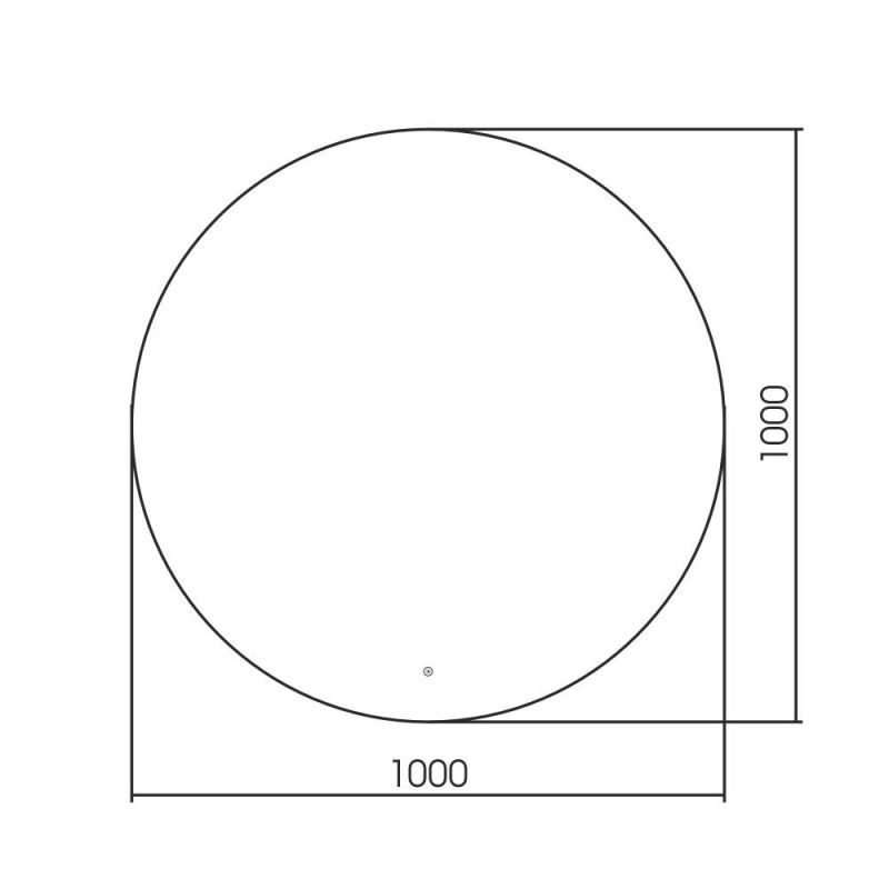 Зеркало ABBER Mond AG6203SL-1.0, 100х100 см, с подсветкой