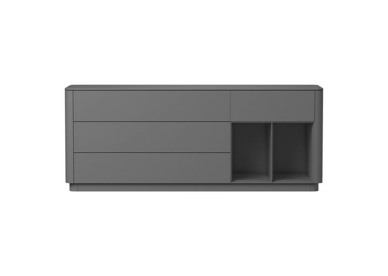 Тумба  Ellipsefurniture Tammi 4 ящика 2 полки ширина 180 см (серый) TM010205090101 фото 1