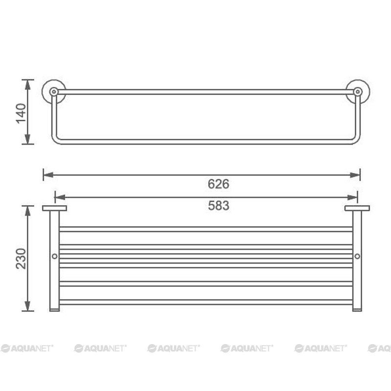 Держатель для полотенец Aquanet 4562MB (60 см) 00241919 фото 2