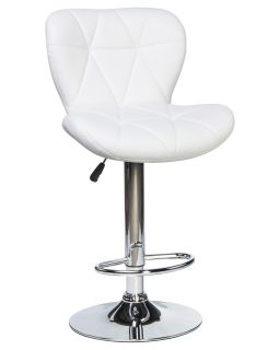 Барный стул Dobrin 5022-LM BARNY,  цвет сиденья белый, цвет основания хром