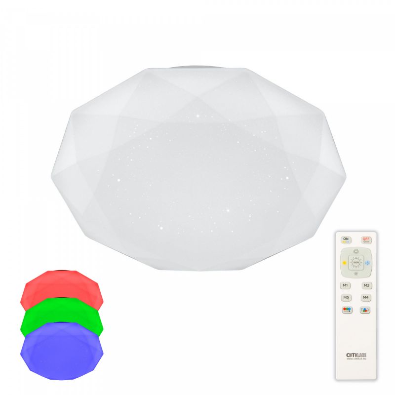 Люстра светодиодная с пультом Citilux Астрон CL733 CL733480G