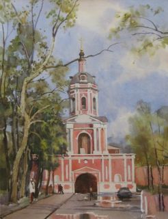 Картина "Донской монастырь. Колокольня" Владимир Лаповок