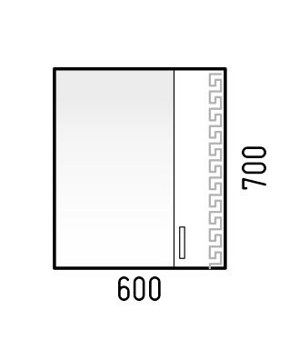 Зеркальный шкаф Corozo Олимп SD-00000653 60х70 см