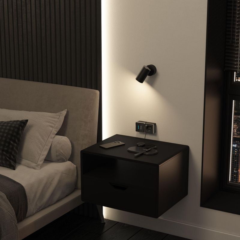 Розетка с заземлением, шторками и USB тип A+C Gallant (чёрный хром) Werkel W5071735 фото 3