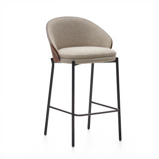 Светло-коричневый барный стул La Forma (ex Julia Grup) Eamy BD-2859536 с отделкой из шпона ясеня