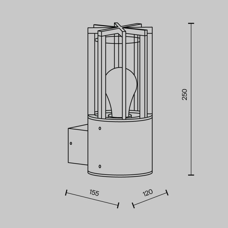 Настенный светильник (бра) Maytoni Barrel O453WL-01GF