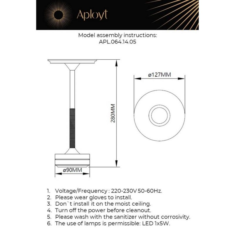 Настольная лампа Aployt Markel LED 3000-6400К(теплый, белый, холодный) 5W APL.064.14.05 фото 5