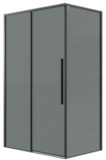 Душевой уголок Grossman Galaxy 120.K33.01.1110.21.10, 110х100 см, профиль черный матовый, стекло тонированное
