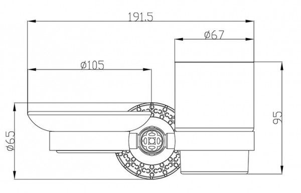 Держатель мыльницы и стакана Zorg ANTIC AZR 21 SL