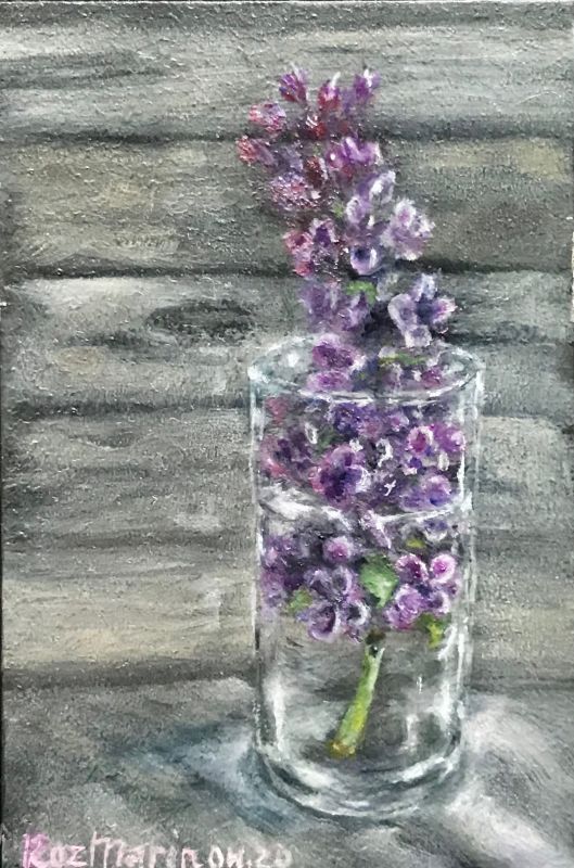 Картина "LILAC IN A GLASS STILL-LIFE'S" Марина Дерягина