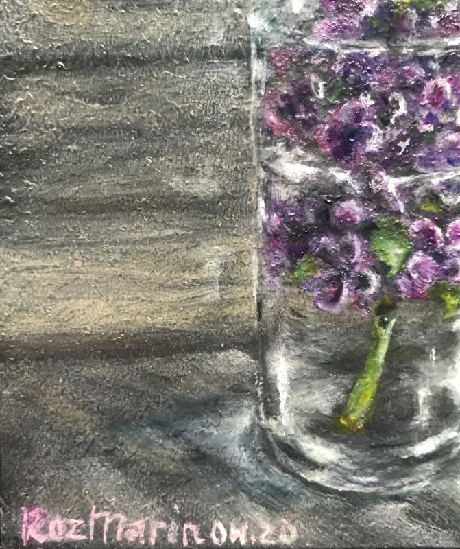 Картина "LILAC IN A GLASS STILL-LIFE'S" Марина Дерягина